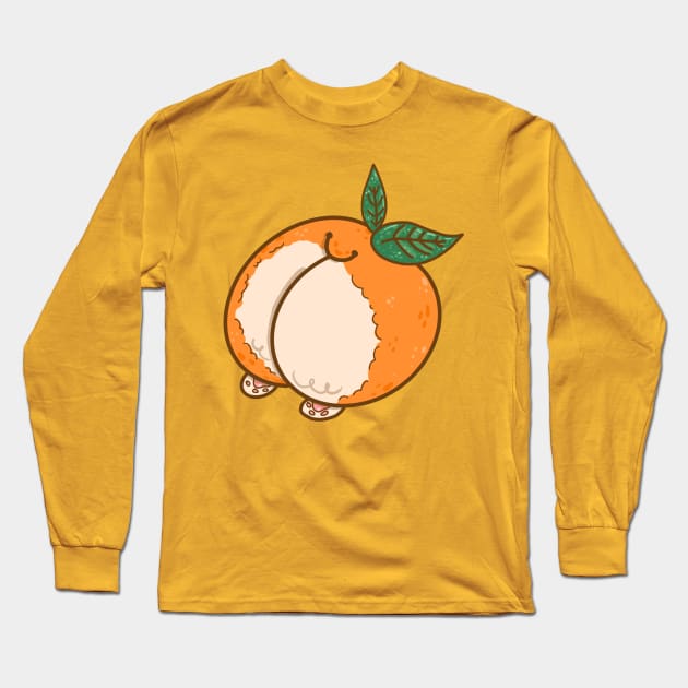 Fluffy Peach Long Sleeve T-Shirt by Fluffymafi